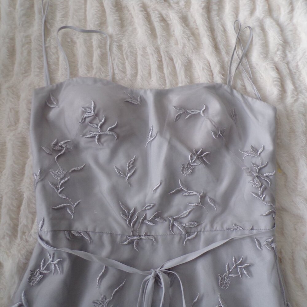 NWT Marchessa Notte romantic floral spaghetti strap pastel blue maxi dress 6 - Picture 6 of 13